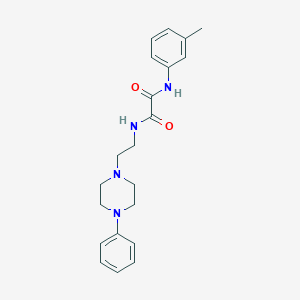 molecular formula C21H26N4O2 B2890646 N1-(2-(4-phenylpiperazin-1-yl)ethyl)-N2-(m-tolyl)oxalamide CAS No. 1049468-79-2