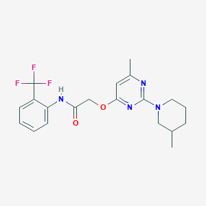 2-{[6-methyl-2-(3-methylpiperidin-1-yl)pyrimidin-4-yl]oxy}-N-[2-(trifluoromethyl)phenyl]acetamide