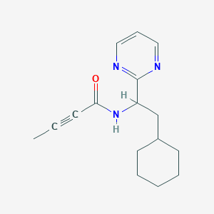 N-(2-Cyclohexyl-1-pyrimidin-2-ylethyl)but-2-ynamide
