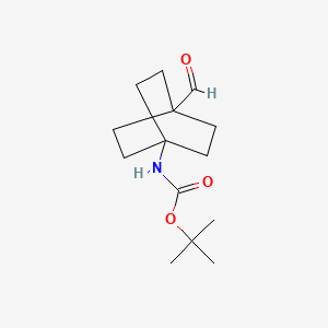 molecular formula C14H23NO3 B2890663 tert-butyl (4-formylbicyclo[2.2.2]octan-1-yl)carbamate CAS No. 1417551-36-0
