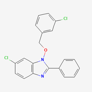 6-chloro-1-[(3-chlorobenzyl)oxy]-2-phenyl-1H-1,3-benzimidazole