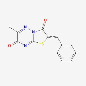 6-methyl-2-(phenylmethylidene)-2H,3H,7H-[1,3]thiazolo[3,2-b][1,2,4]triazine-3,7-dione