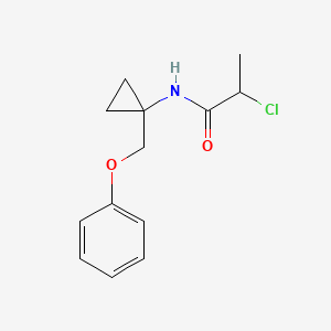 2-Chloro-N-[1-(phenoxymethyl)cyclopropyl]propanamide