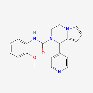 molecular formula C20H20N4O2 B2890672 N-(2-methoxyphenyl)-1-(pyridin-4-yl)-3,4-dihydropyrrolo[1,2-a]pyrazine-2(1H)-carboxamide CAS No. 899942-36-0