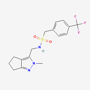 N-((2-methyl-2,4,5,6-tetrahydrocyclopenta[c]pyrazol-3-yl)methyl)-1-(4-(trifluoromethyl)phenyl)methanesulfonamide