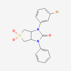 molecular formula C17H15BrN2O3S B2890677 1-(3-bromophenyl)-3-phenyltetrahydro-1H-thieno[3,4-d]imidazol-2(3H)-one 5,5-dioxide CAS No. 879928-56-0
