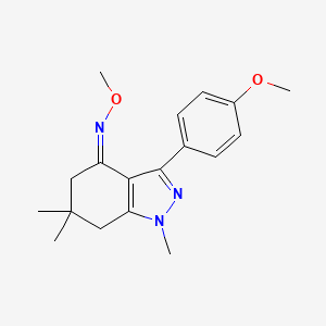 3-(4-methoxyphenyl)-1,6,6-trimethyl(5,6,7-trihydro1H-indazol)-4-O-methyloxime
