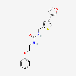 molecular formula C18H18N2O3S B2890707 3-{[4-(Furan-3-yl)thiophen-2-yl]methyl}-1-(2-phenoxyethyl)urea CAS No. 2380033-46-3