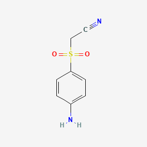 molecular formula C8H8N2O2S B2890718 2-(4-Aminobenzenesulfonyl)acetonitrile CAS No. 797036-00-1