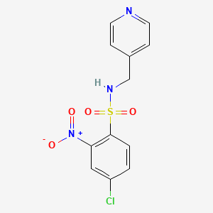 B2890751 ((4-Chloro-2-nitrophenyl)sulfonyl)(4-pyridylmethyl)amine CAS No. 1022750-31-7