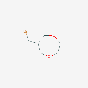 molecular formula C6H11BrO2 B2890756 6-(Bromomethyl)-1,4-dioxepane CAS No. 1849266-44-9