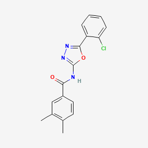 molecular formula C17H14ClN3O2 B2890772 N-[5-(2-chlorophenyl)-1,3,4-oxadiazol-2-yl]-3,4-dimethylbenzamide CAS No. 865249-49-6