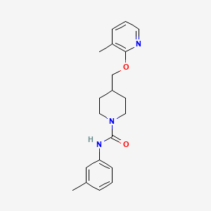 molecular formula C20H25N3O2 B2890795 N-(3-methylphenyl)-4-{[(3-methylpyridin-2-yl)oxy]methyl}piperidine-1-carboxamide CAS No. 2379997-92-7