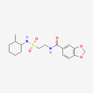 molecular formula C17H24N2O5S B2890811 N-{2-[(2-methylcyclohexyl)sulfamoyl]ethyl}-2H-1,3-benzodioxole-5-carboxamide CAS No. 899968-38-8