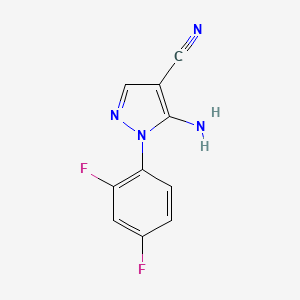 molecular formula C10H6F2N4 B2890830 5-amino-1-(2,4-difluorophenyl)-1H-pyrazole-4-carbonitrile CAS No. 102996-25-8