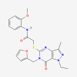 2-((1-ethyl-6-(furan-2-ylmethyl)-3-methyl-7-oxo-6,7-dihydro-1H-pyrazolo[4,3-d]pyrimidin-5-yl)thio)-N-(2-methoxyphenyl)acetamide
