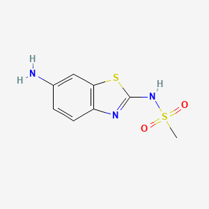 molecular formula C8H9N3O2S2 B2890866 N-(6-amino-1,3-benzothiazol-2-yl)methanesulfonamide CAS No. 954270-87-2