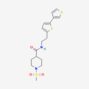 N-(2-([2,3'-bithiophen]-5-yl)ethyl)-1-(methylsulfonyl)piperidine-4-carboxamide
