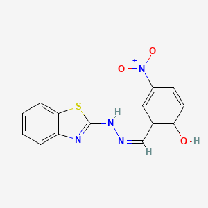 (Z)-2-((2-(benzo[d]thiazol-2-yl)hydrazono)methyl)-4-nitrophenol