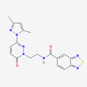 N-(2-(3-(3,5-dimethyl-1H-pyrazol-1-yl)-6-oxopyridazin-1(6H)-yl)ethyl)benzo[c][1,2,5]thiadiazole-5-carboxamide