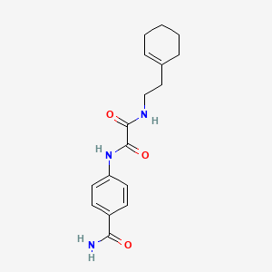 molecular formula C17H21N3O3 B2890891 N-(4-carbamoylphenyl)-N'-[2-(cyclohex-1-en-1-yl)ethyl]ethanediamide CAS No. 922850-83-7