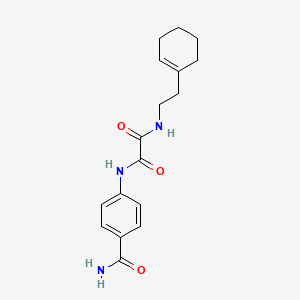 N'-(4-carbamoylphenyl)-N-[2-(cyclohexen-1-yl)ethyl]oxamide
