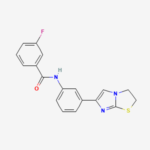 N-(3-(2,3-dihydroimidazo[2,1-b]thiazol-6-yl)phenyl)-3-fluorobenzamide