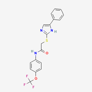 2-((5-phenyl-1H-imidazol-2-yl)thio)-N-(4-(trifluoromethoxy)phenyl)acetamide