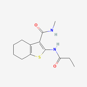 molecular formula C13H18N2O2S B2890917 N-methyl-2-propanamido-4,5,6,7-tetrahydro-1-benzothiophene-3-carboxamide CAS No. 892981-04-3