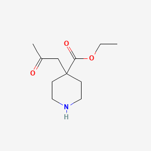 B2890926 Ethyl 4-(2-oxopropyl)piperidine-4-carboxylate CAS No. 2120080-97-7