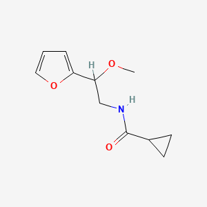 molecular formula C11H15NO3 B2890932 N-[2-(furan-2-yl)-2-methoxyethyl]cyclopropanecarboxamide CAS No. 1795442-67-9
