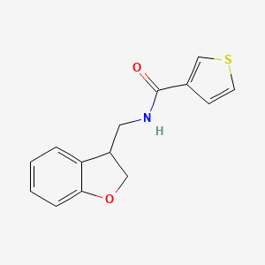 N-[(2,3-dihydro-1-benzofuran-3-yl)methyl]thiophene-3-carboxamide