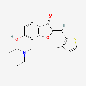 (Z)-7-((diethylamino)methyl)-6-hydroxy-2-((3-methylthiophen-2-yl)methylene)benzofuran-3(2H)-one