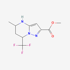 molecular formula C10H12F3N3O2 B2890936 Methyl 5-methyl-7-(trifluoromethyl)-4,5,6,7-tetrahydropyrazolo[1,5-a]pyrimidine-2-carboxylate CAS No. 2248294-74-6