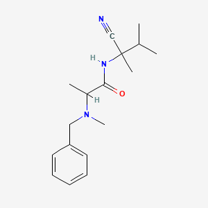 molecular formula C17H25N3O B2890938 2-[benzyl(methyl)amino]-N-(1-cyano-1,2-dimethylpropyl)propanamide CAS No. 1214187-06-0