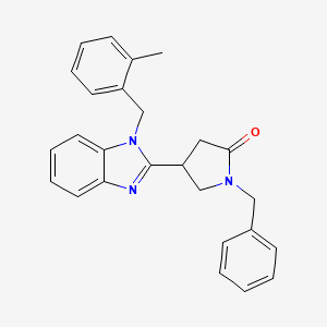 molecular formula C26H25N3O B2890940 1-benzyl-4-[1-(2-methylbenzyl)-1H-benzimidazol-2-yl]pyrrolidin-2-one CAS No. 847396-49-0