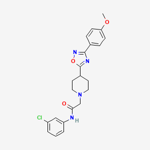 1-[(2E)-3-phenylprop-2-enoyl]-4-{[4-(piperidin-1-ylcarbonyl)phenoxy]methyl}piperidine