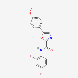 molecular formula C17H12F2N2O3 B2890974 N-(2,4-difluorophenyl)-5-(4-methoxyphenyl)-1,3-oxazole-2-carboxamide CAS No. 955679-86-4
