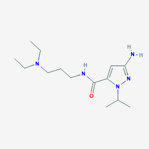 molecular formula C14H27N5O B2890975 3-amino-N-[3-(diethylamino)propyl]-1-(propan-2-yl)-1H-pyrazole-5-carboxamide CAS No. 2101197-90-2