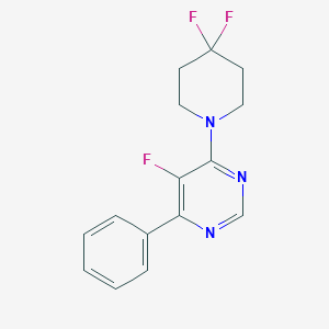 4-(4,4-Difluoropiperidin-1-yl)-5-fluoro-6-phenylpyrimidine