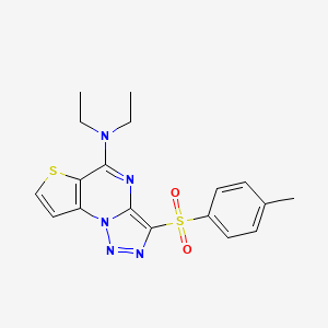 N,N-diethyl-3-tosylthieno[2,3-e][1,2,3]triazolo[1,5-a]pyrimidin-5-amine