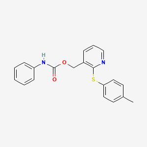 {2-[(4-methylphenyl)sulfanyl]-3-pyridinyl}methyl N-phenylcarbamate