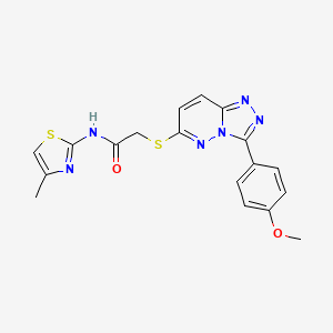 2-((3-(4-methoxyphenyl)-[1,2,4]triazolo[4,3-b]pyridazin-6-yl)thio)-N-(4-methylthiazol-2-yl)acetamide