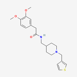 2-(3,4-dimethoxyphenyl)-N-((1-(thiophen-3-ylmethyl)piperidin-4-yl)methyl)acetamide