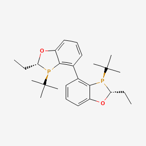 molecular formula C26H36O2P2 B2891055 (2R,2'R,3R,3'R)-3,3'-di-tert-Butyl-2,2'-diethyl-2,2',3,3'-tetrahydro-4,4'-bibenzo[d][1,3]oxaphosphole CAS No. 2634687-61-7