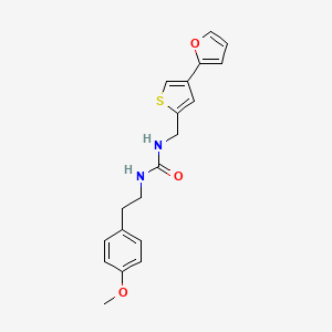 molecular formula C19H20N2O3S B2891056 3-{[4-(Furan-2-yl)thiophen-2-yl]methyl}-1-[2-(4-methoxyphenyl)ethyl]urea CAS No. 2379995-47-6