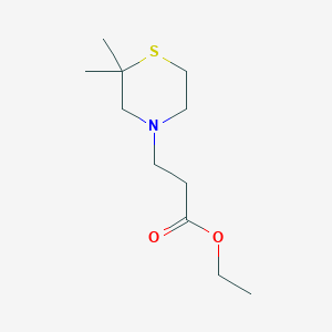 molecular formula C11H21NO2S B2891063 Ethyl 3-(2,2-dimethylthiomorpholin-4-yl)propanoate CAS No. 1599248-60-8
