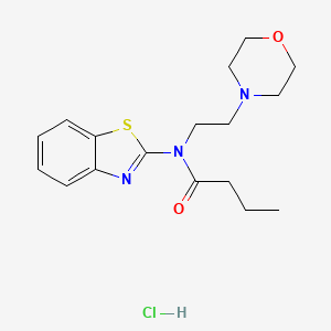 molecular formula C17H24ClN3O2S B2891067 N-(benzo[d]thiazol-2-yl)-N-(2-morpholinoethyl)butyramide hydrochloride CAS No. 1219178-79-6