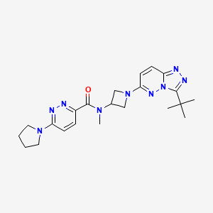 N-(1-(3-(tert-butyl)-[1,2,4]triazolo[4,3-b]pyridazin-6-yl)azetidin-3-yl)-N-methyl-6-(pyrrolidin-1-yl)pyridazine-3-carboxamide