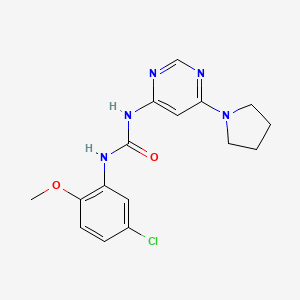 1-(5-Chloro-2-methoxyphenyl)-3-(6-(pyrrolidin-1-yl)pyrimidin-4-yl)urea